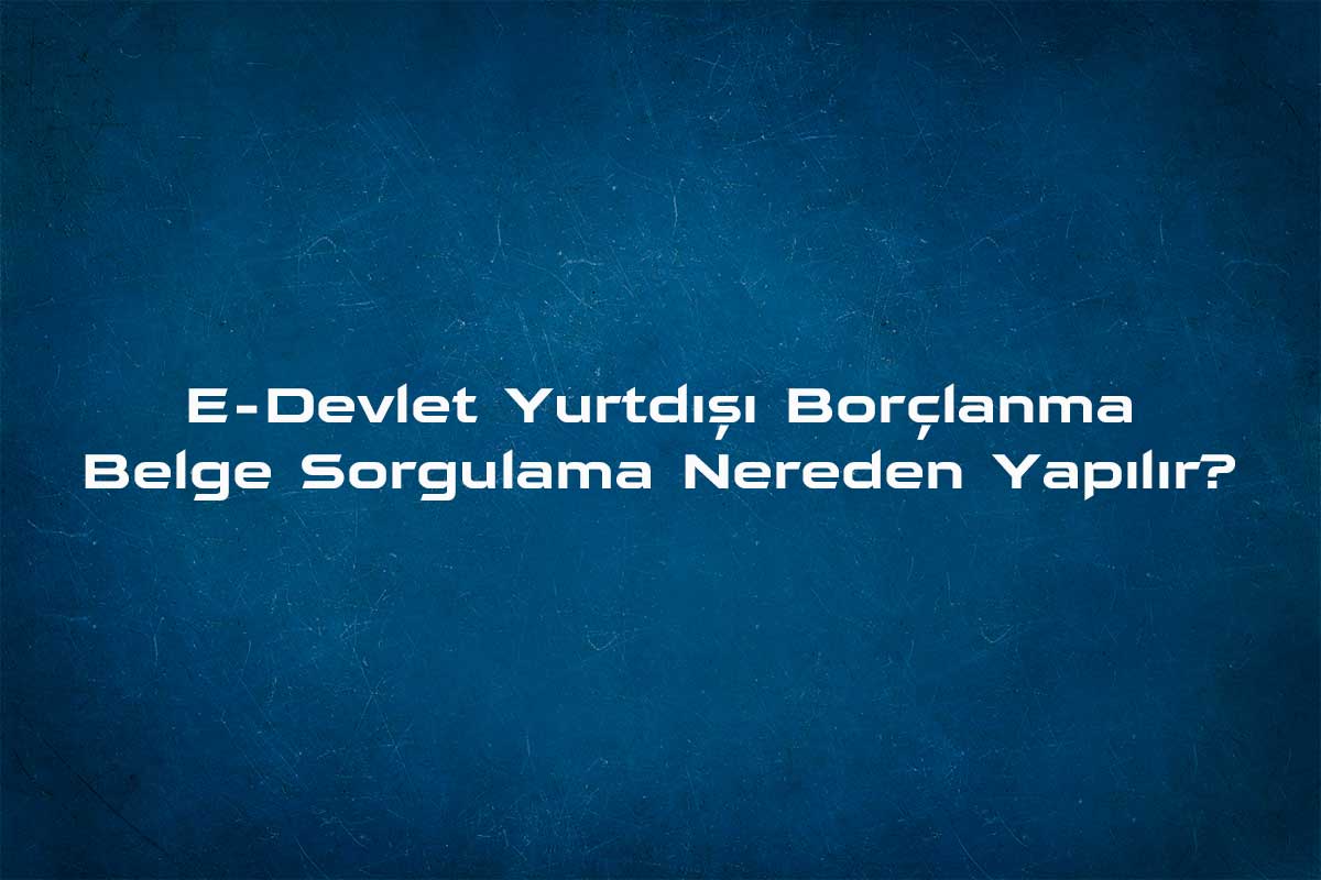 Yurtdışı sigorta sorgulama