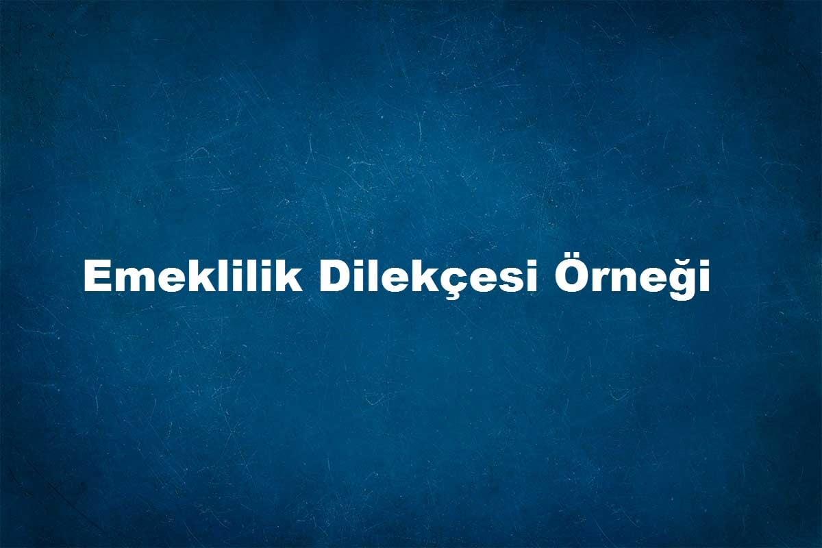 emeklilik dilekçesi doldurulmuş örneği