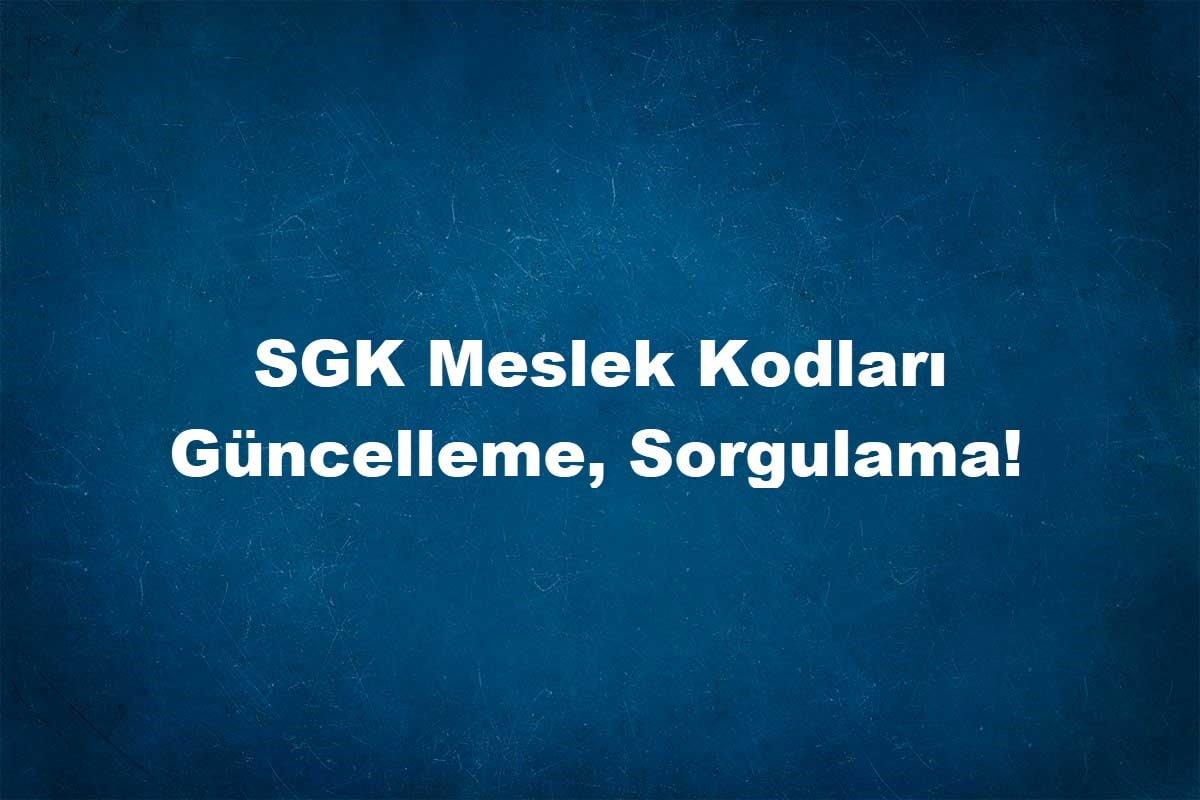 sgk meslek kodları